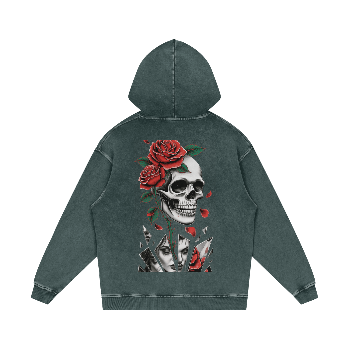 GhostGirlXoxx Acid Wash Oversize Hoodie
