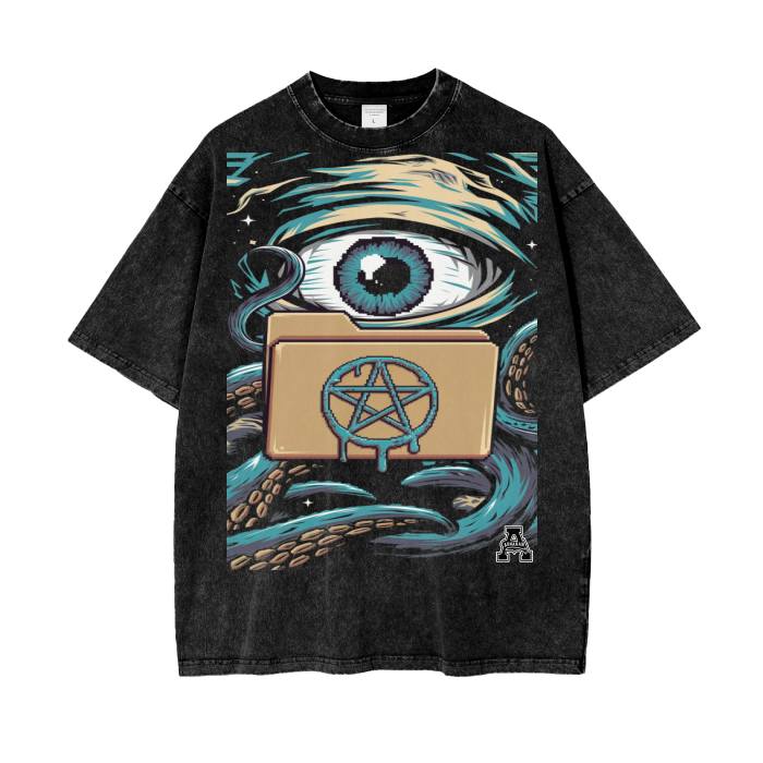 Aonaran Graphic Acid Wash Oversize T-Shirt