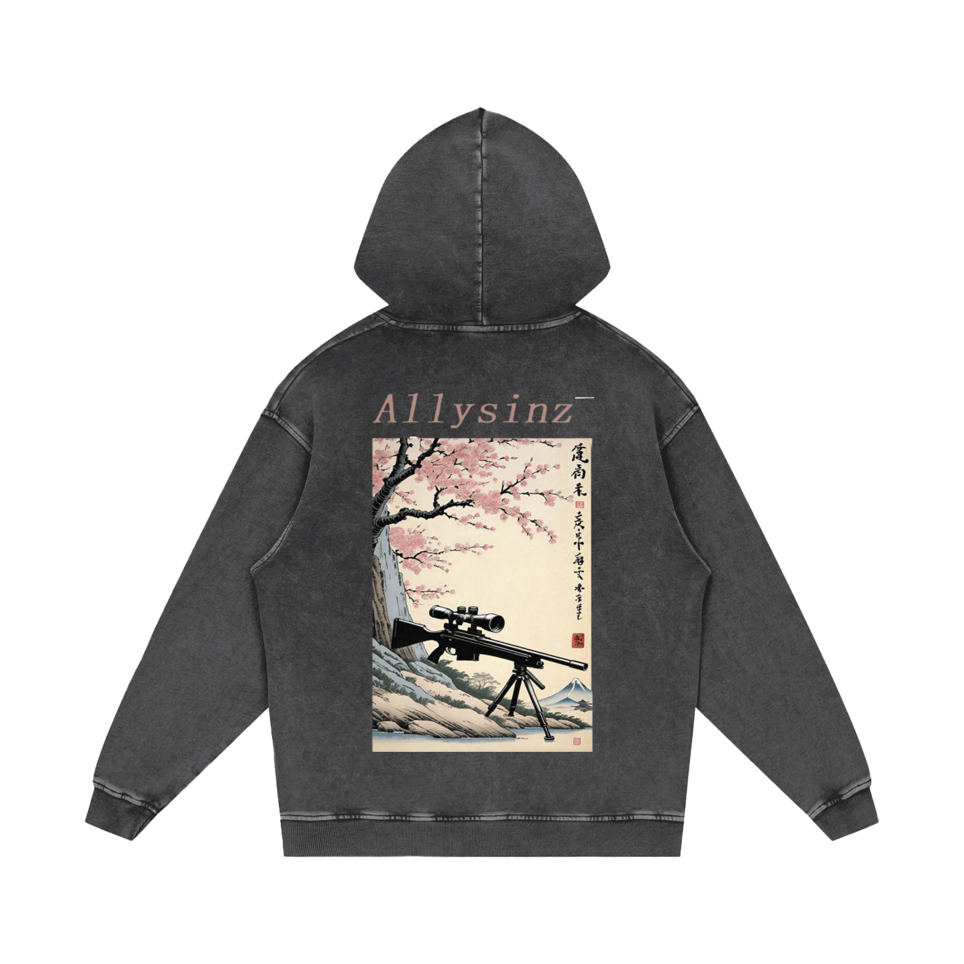 Allysinz Acid Wash Oversize Hoodie