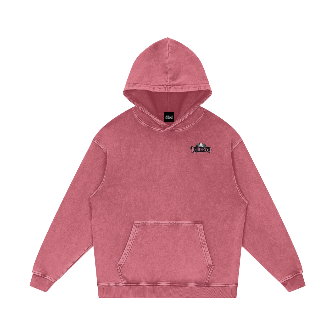 Louieeexxo Snow Washed Loose Cotton Hoodie