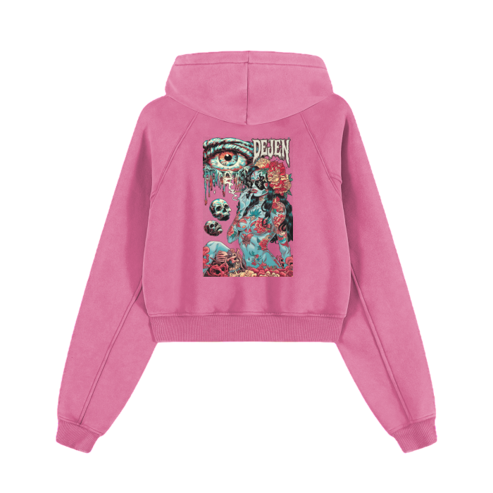 DeJen by DeJenQueen Cropped Zip-Through Hoodie