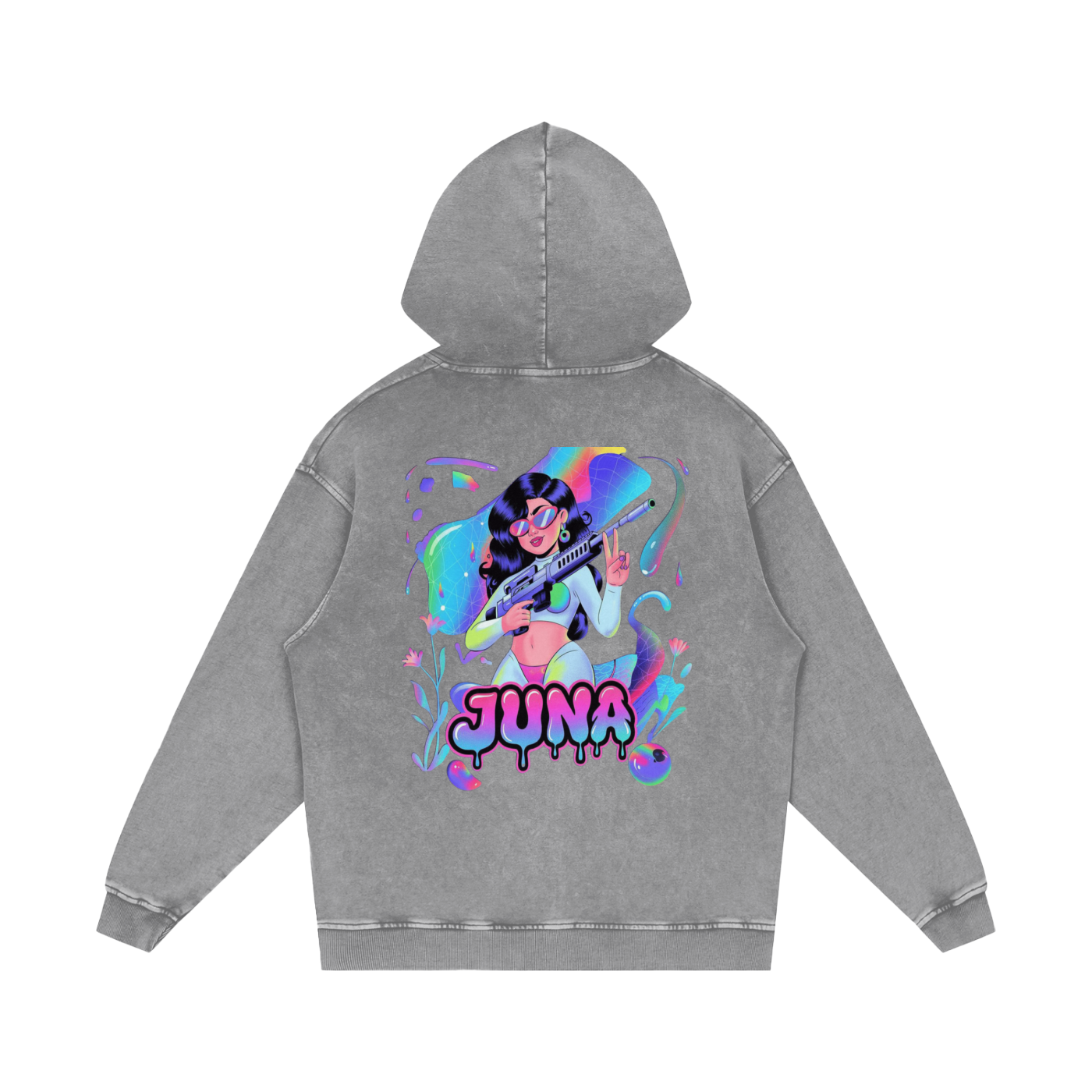 Juna Acid Wash Oversize Hoodie