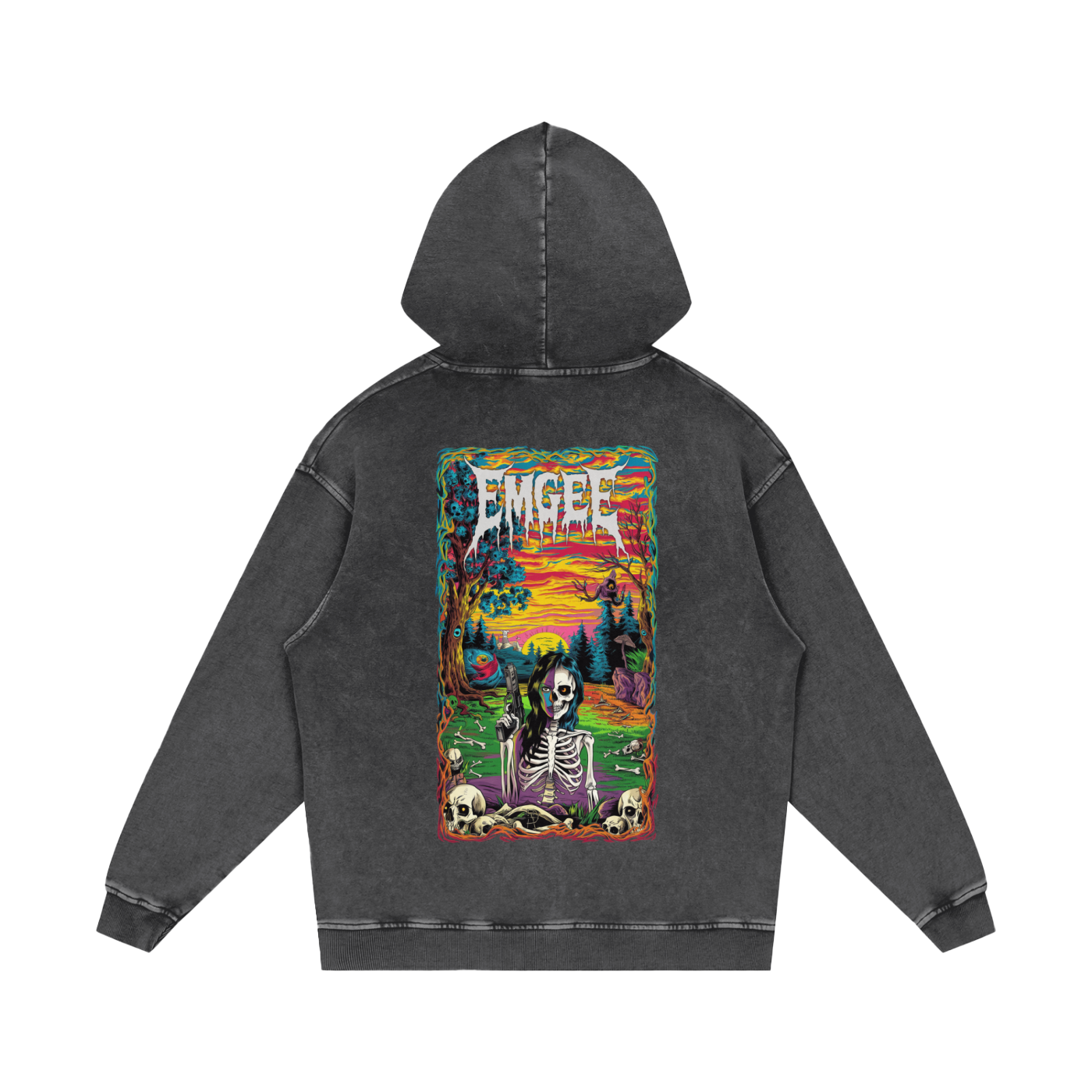 EMGEE Acid Wash Oversize Hoodie