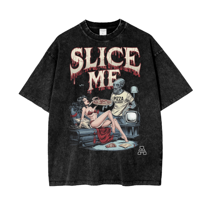 Aonaran Graphic Acid Wash Oversize T-Shirt