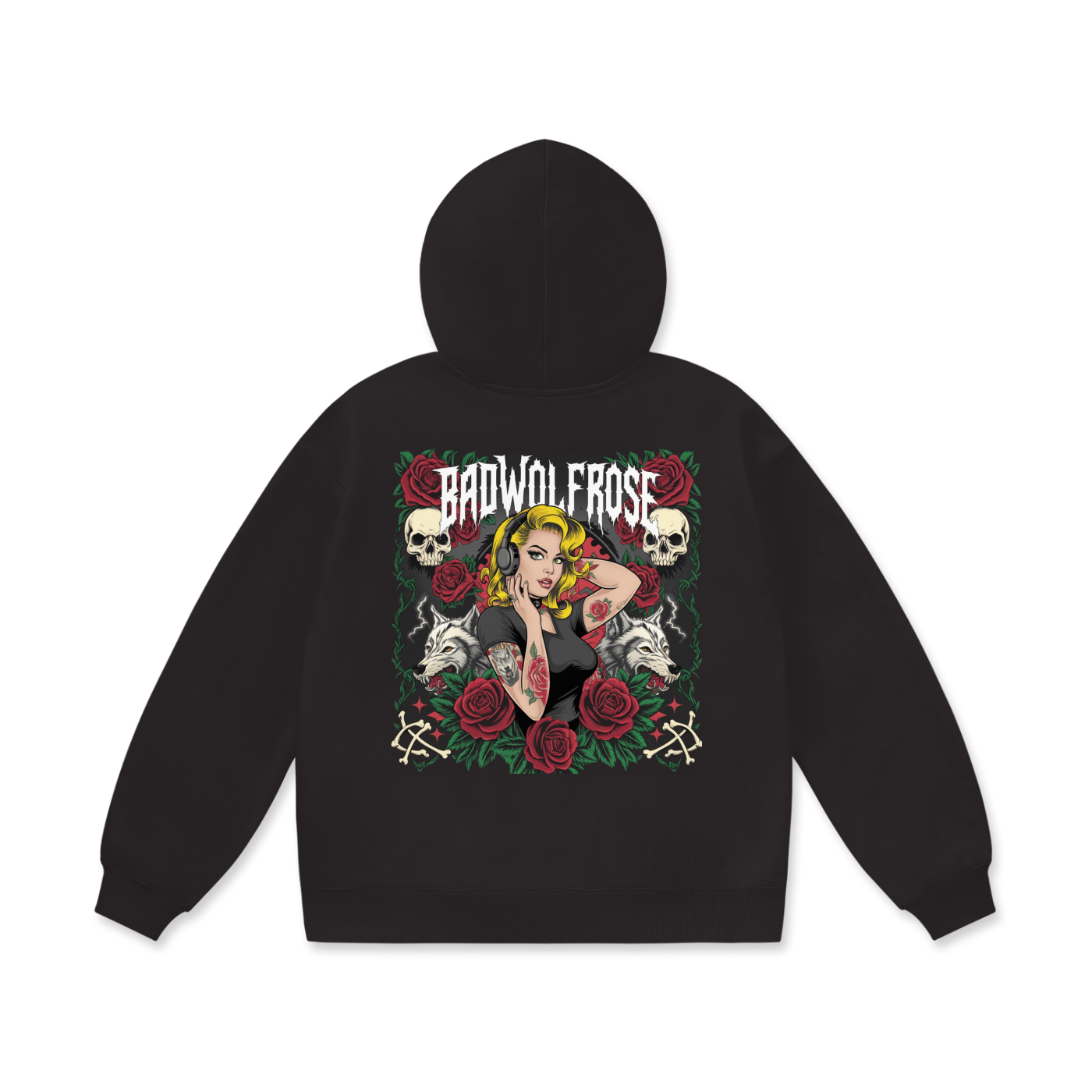 BadWolfRose Oversize Heavyweight Fleece Hoodie