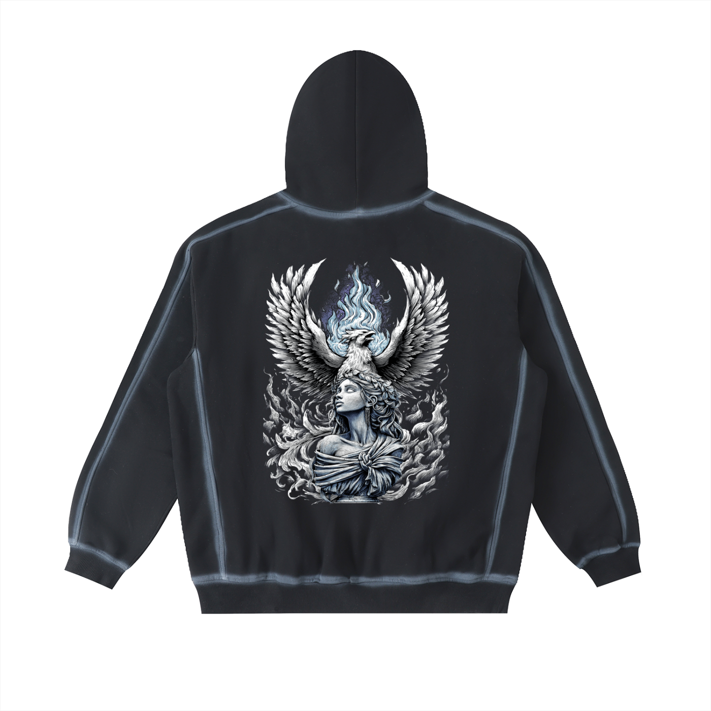 Aonaran Angelic Frost Sunfaded Edge Fleece Hoodie