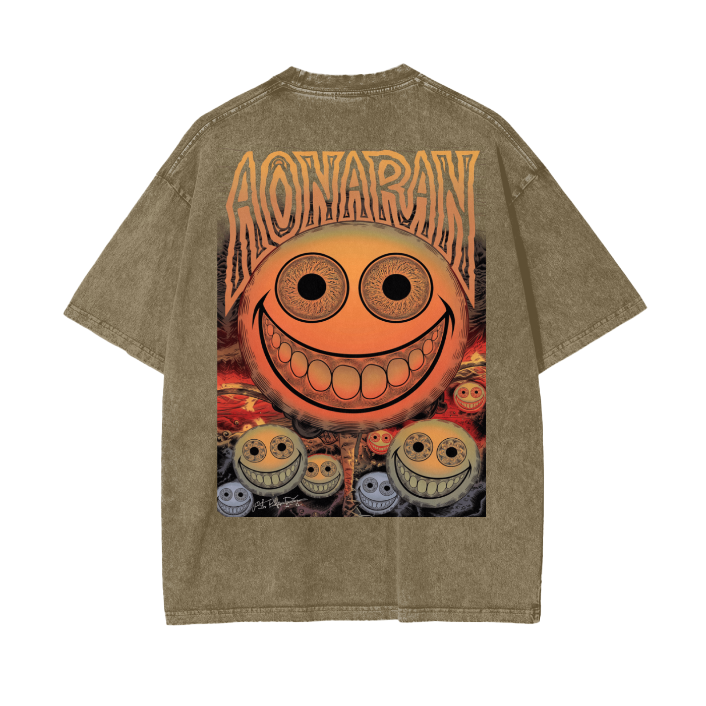 Aonaran Reversed Oversize Snow Washed T-Shirt