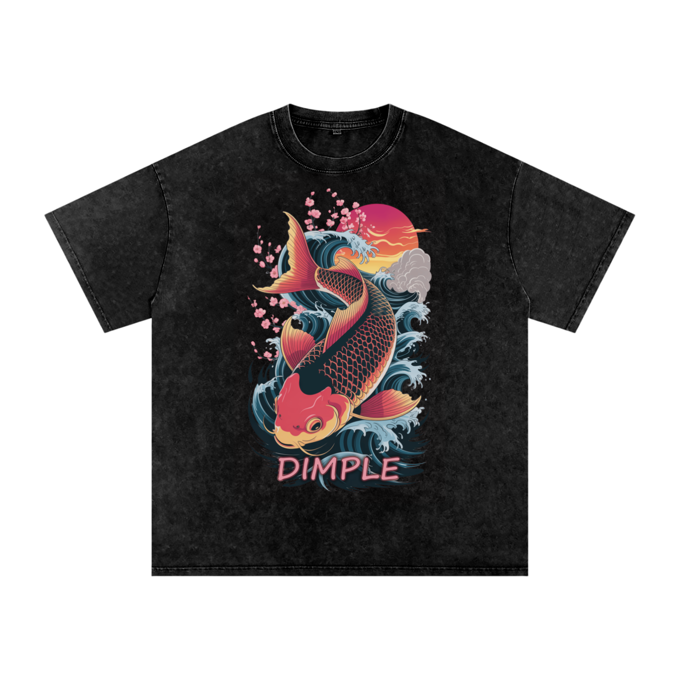 Dimple Acid Wash Oversize T-Shirt