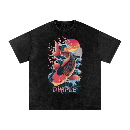 Dimple Acid Wash Oversize T-Shirt