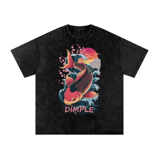 Dimple Acid Wash Oversize T-Shirt