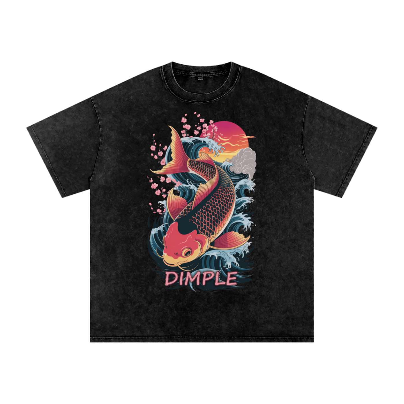 Dimple Acid Wash Oversize T-Shirt