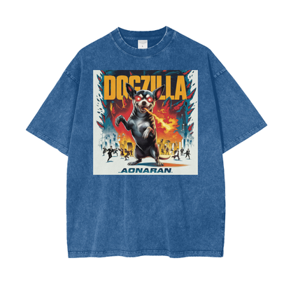 Aonaran Graphic Acid Wash Oversize T-Shirt