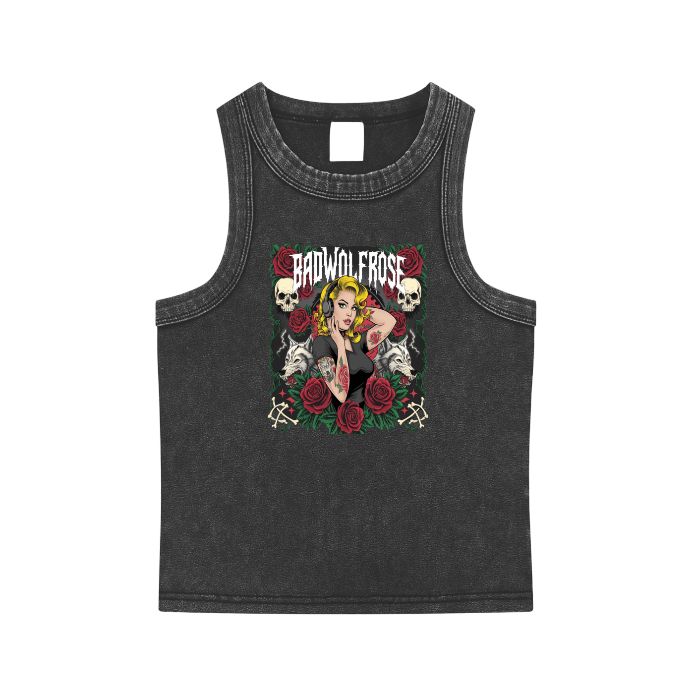 BadWolfRose Snow Washed Tank Top
