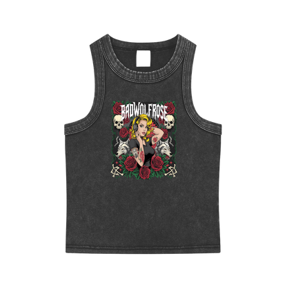 BadWolfRose Snow Washed Tank Top