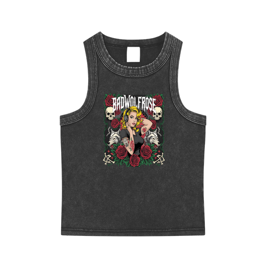 BadWolfRose Snow Washed Tank Top
