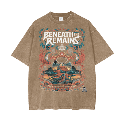 Aonaran Graphic Acid Wash Oversize T-Shirt