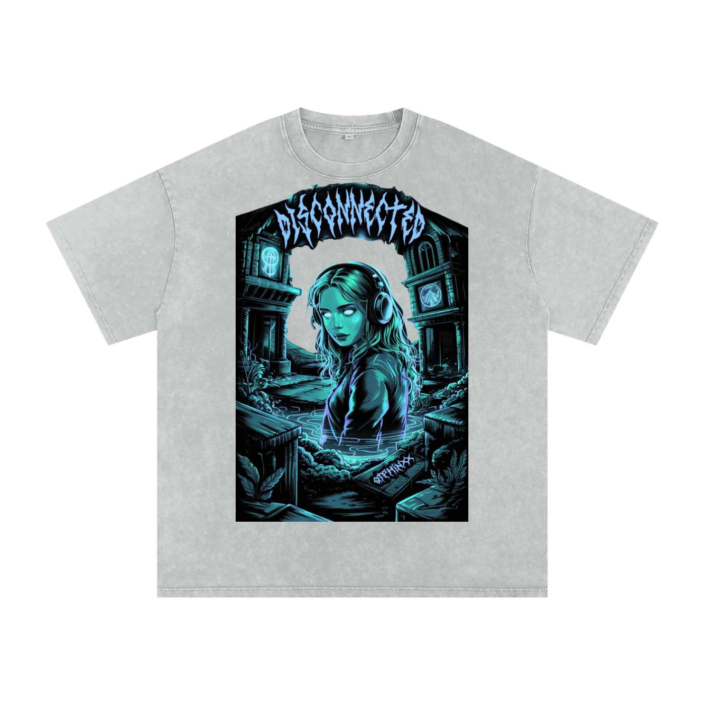 Disconnected Acid Wash Oversize T-Shirt