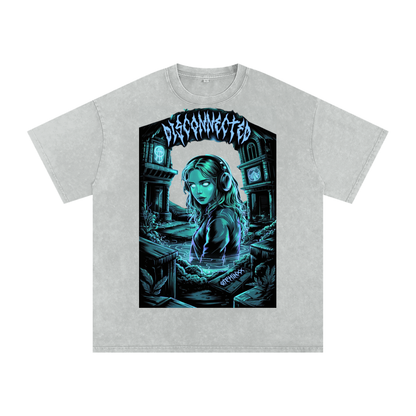 Disconnected Acid Wash Oversize T-Shirt