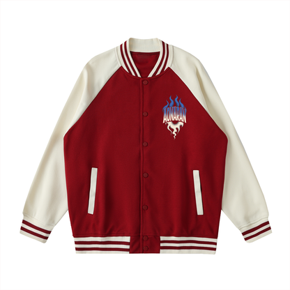 Aonaran Varsity Two Tone Raglan Sleeve Varsity Jacket