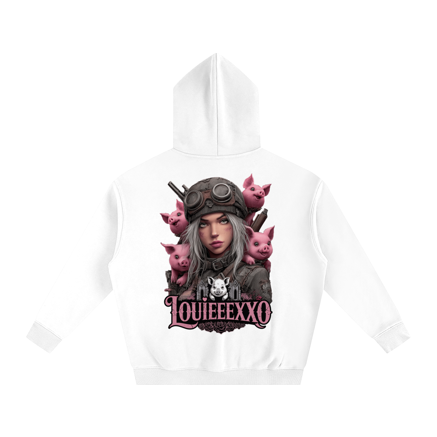 Louieeexxo Oversize Fleeced Hoodie