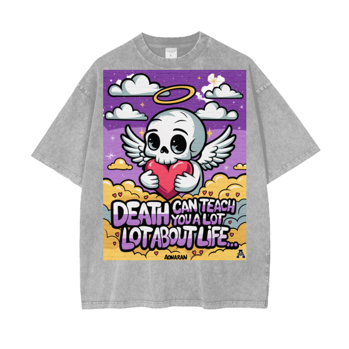 Aonaran Graphic Acid Wash Oversize T-Shirt