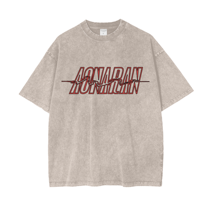 Aonaran Graphic Acid Wash Oversize T-Shirt