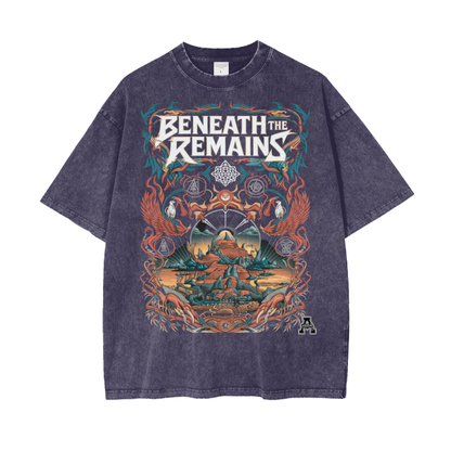Aonaran Graphic Acid Wash Oversize T-Shirt