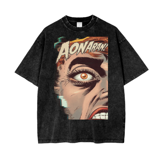 Aonaran Graphic Acid Wash Oversize T-Shirt
