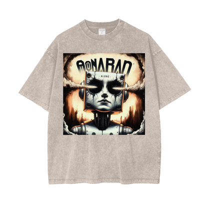 Aonaran Graphic Acid Wash Oversize T-Shirt