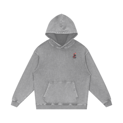 Dimple Acid Wash Oversize Hoodie