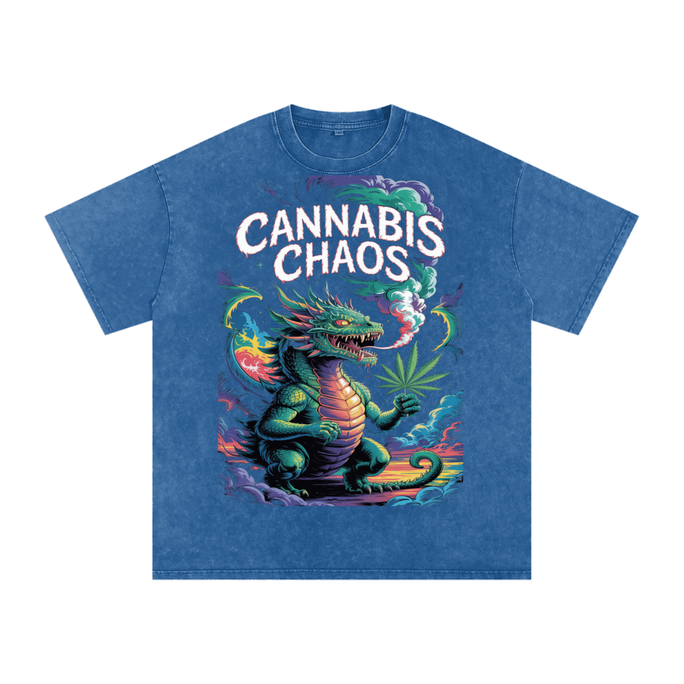 Aonaran 420 Acid Wash Oversize T-Shirt