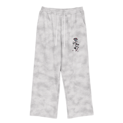 Aonaran 3D Bone Dirty Washed Fleece Sweatpants