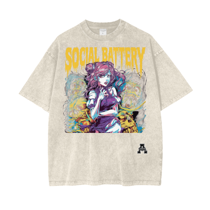 Aonaran Graphic Acid Wash Oversize T-Shirt