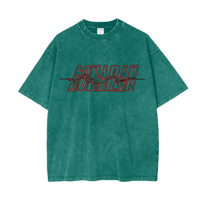 Aonaran Graphic Acid Wash Oversize T-Shirt