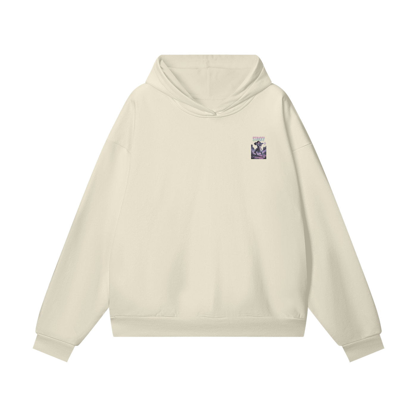 Stakky Season 2 Oversize Heavyweight Hidden Pocket Fleece Hoodie