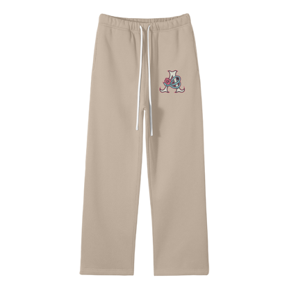 DeJen by DeJenQueen Unisex Solid Color Fleece Straight Leg Pants