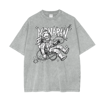 Aonaran Graphic Acid Wash Oversize T-Shirt