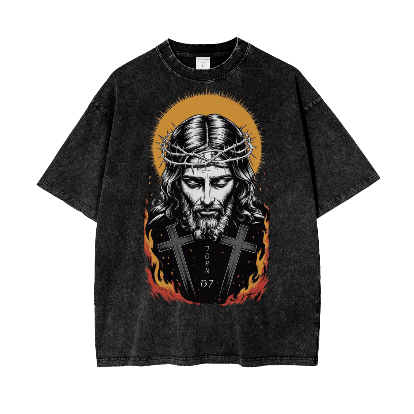 Jesus is King Oversize Snow Washed T-Shirt
