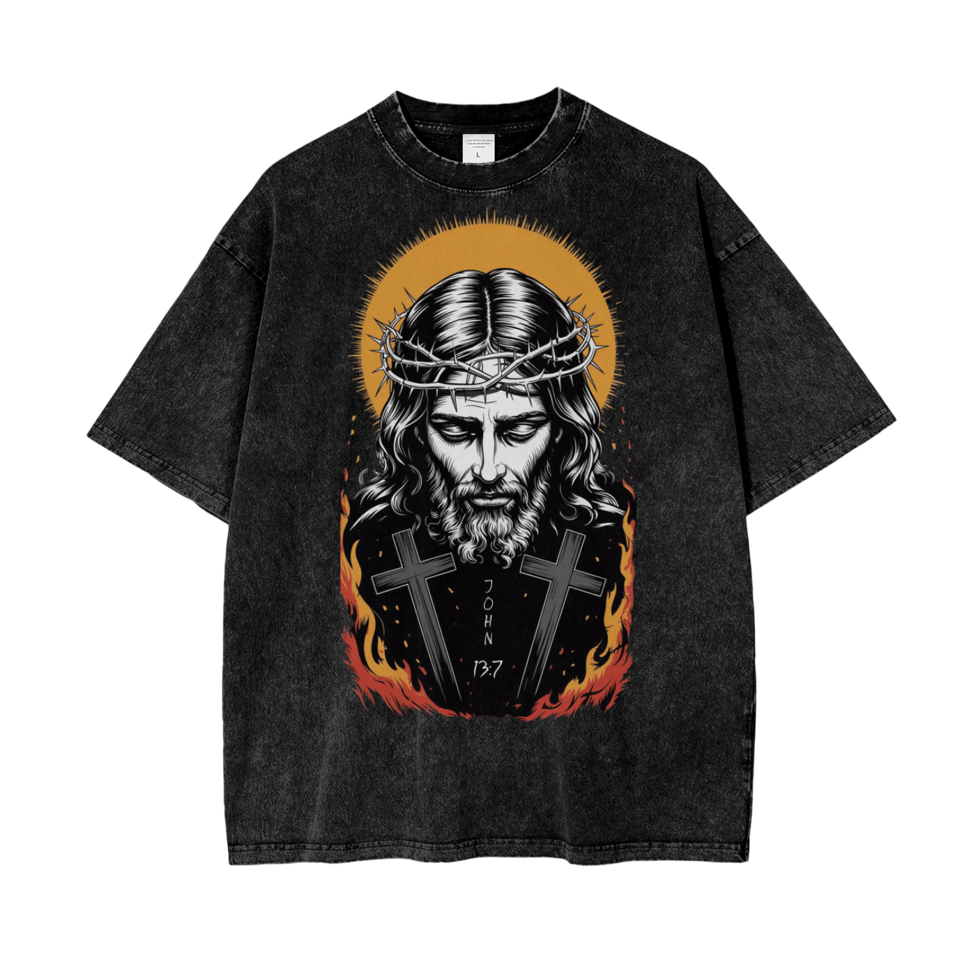 Jesus is King Oversize Snow Washed T-Shirt