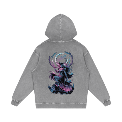 BaddieBreezy Acid Wash Oversize Hoodie