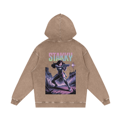 Stakky Season 2 Acid Wash Oversize Hoodie