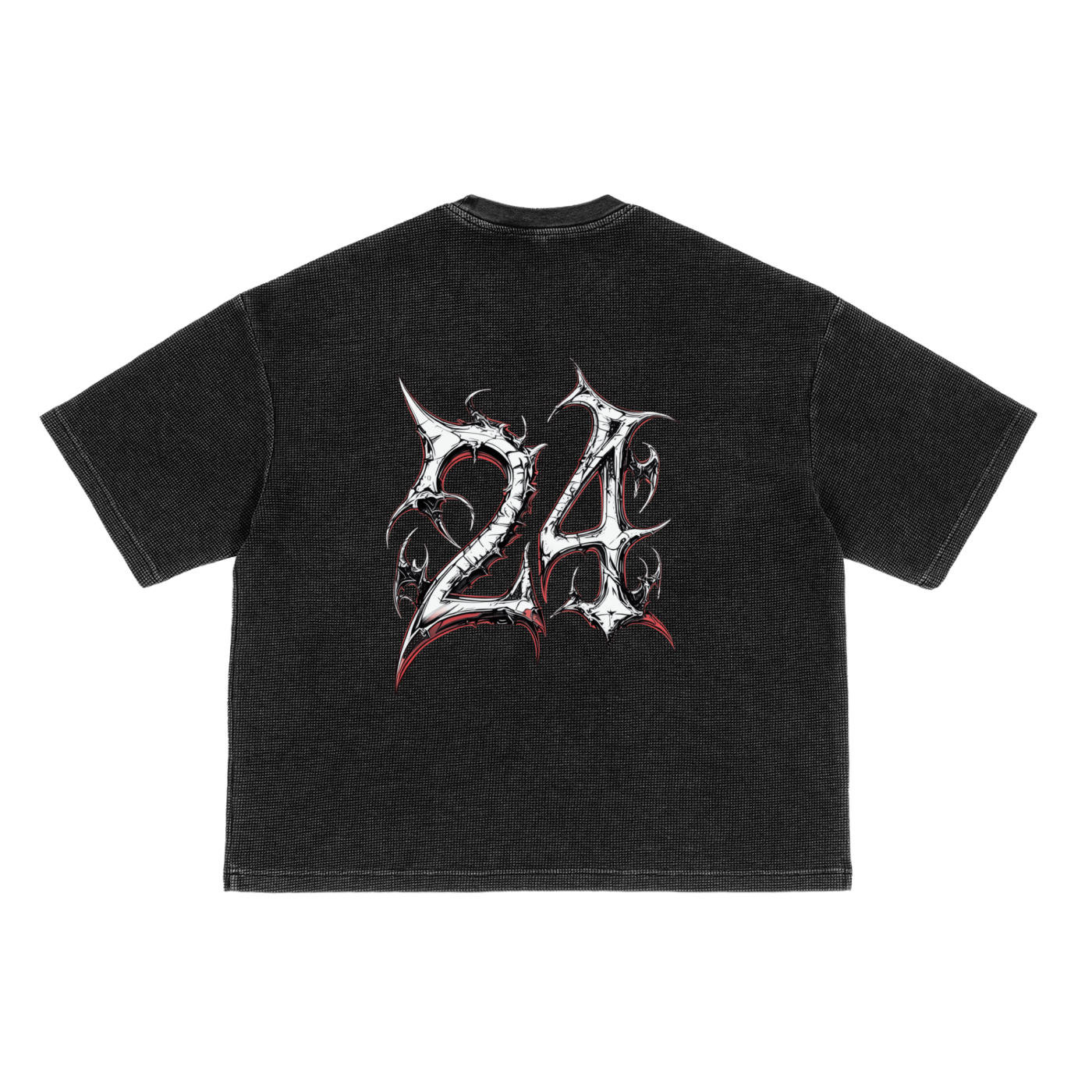 Aonaran 1 OFF Waffle-Texture Washed Boxy T-Shirt