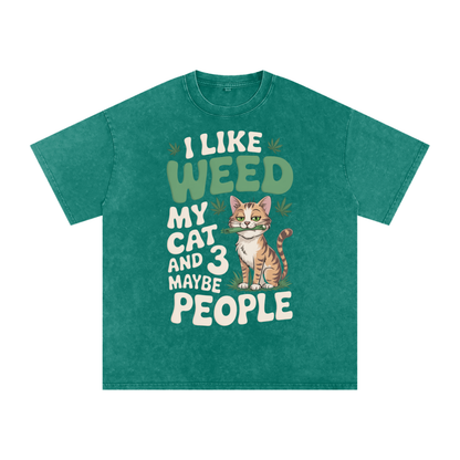 Aonaran 420 Acid Wash Oversize T-Shirt