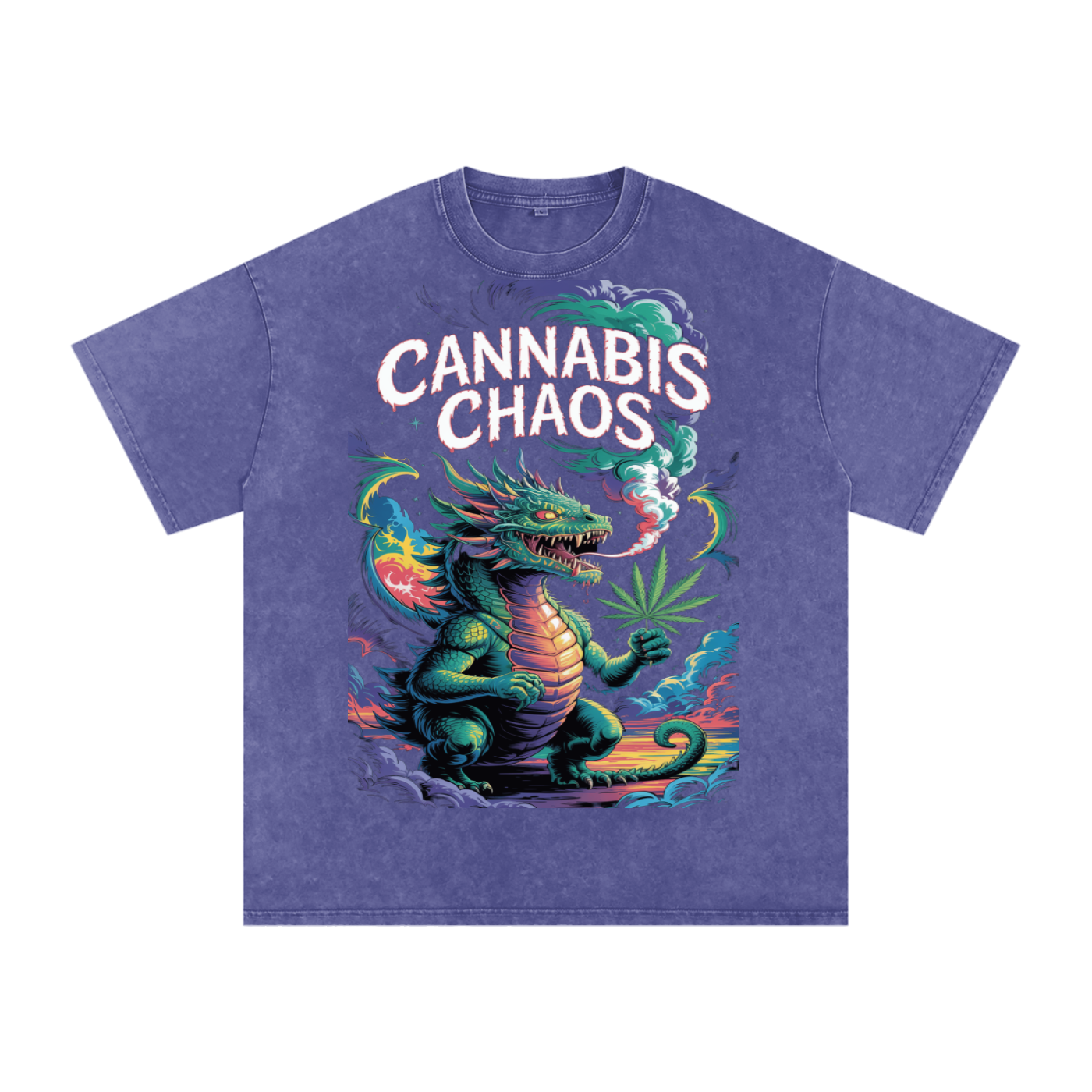 Aonaran 420 Acid Wash Oversize T-Shirt