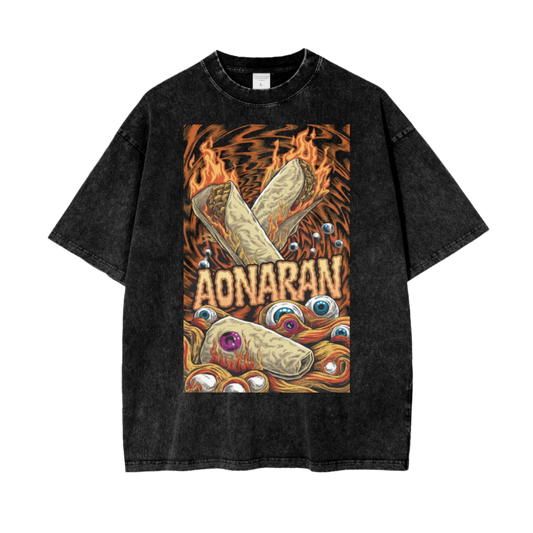 Aonaran Graphic Acid Wash Oversize T-Shirt