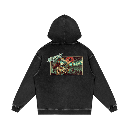 Allysinz Acid Wash Oversize Hoodie