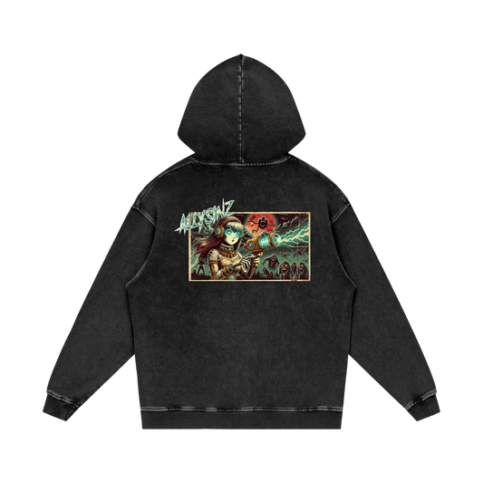 Allysinz Acid Wash Oversize Hoodie