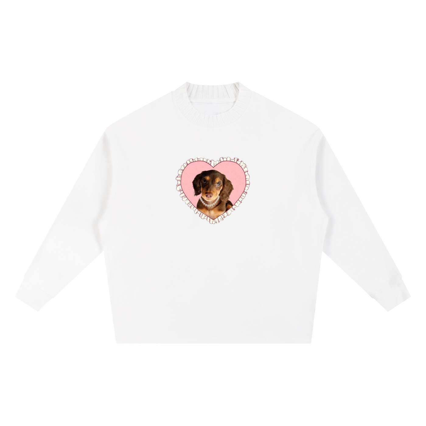 Marie B-Day Collection Knitted Round Neck Oversize Sweatshirt