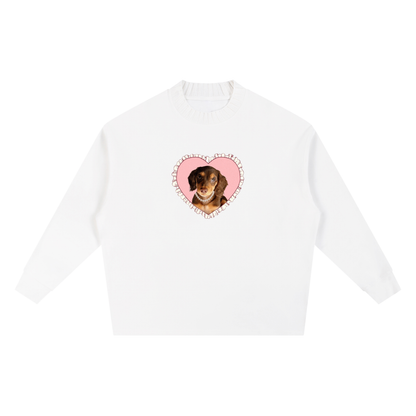 Marie B-Day Collection Knitted Round Neck Oversize Sweatshirt