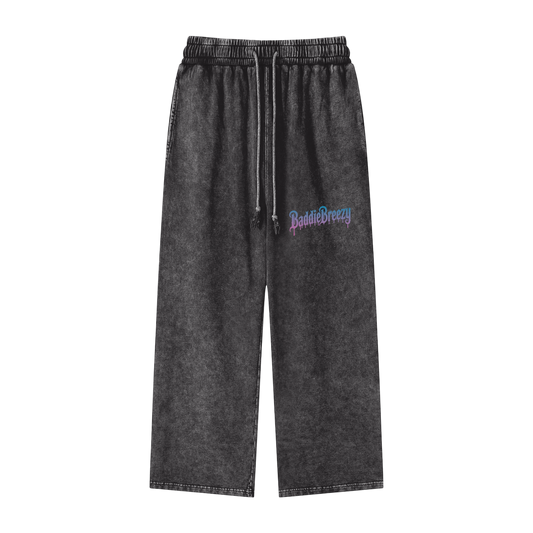 BaddieBreezy Acid Wash Straight Leg Pants